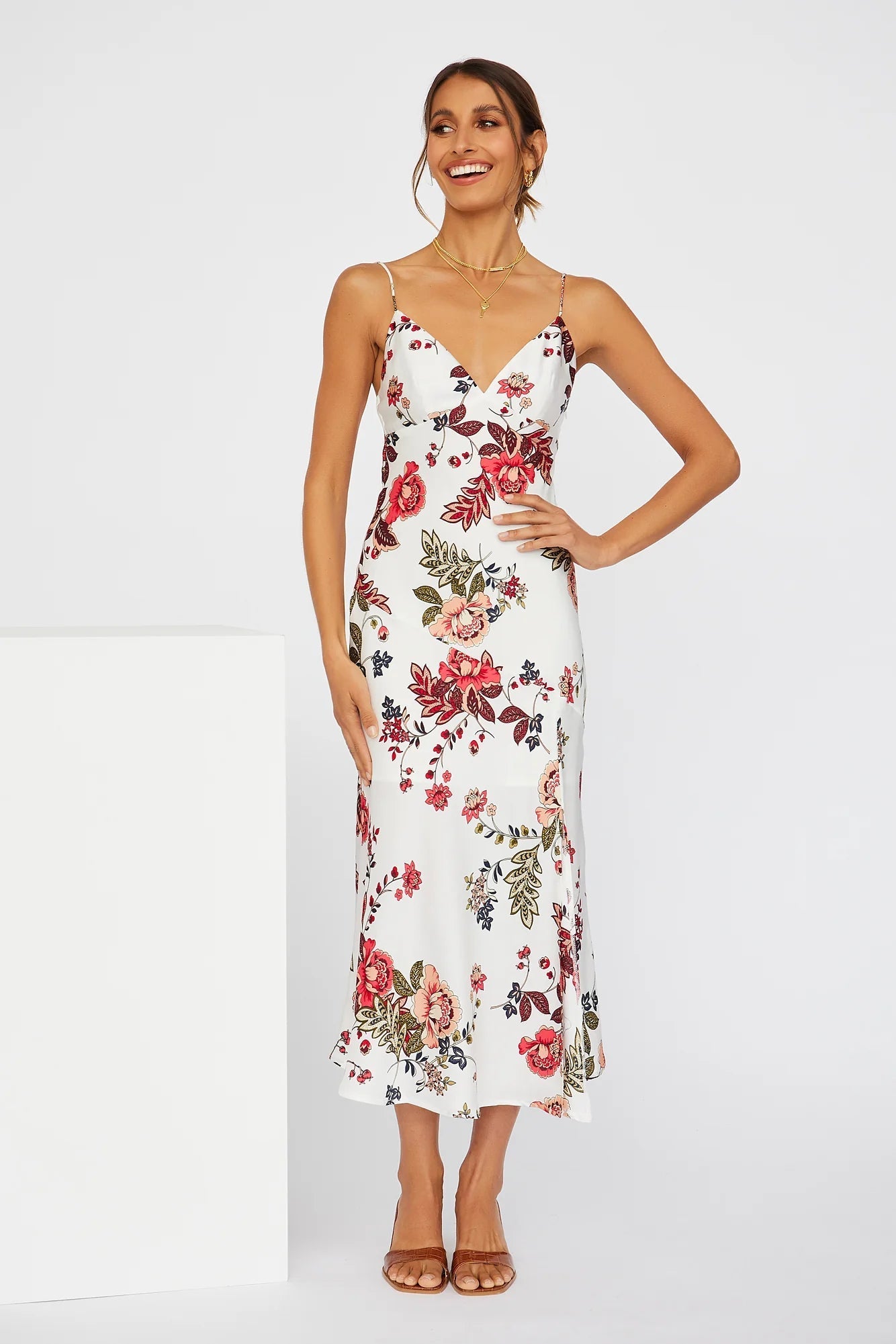 No Yesterday Maxi Dress White